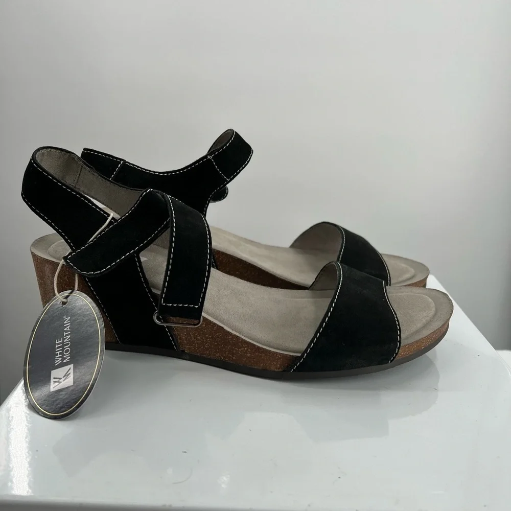 White Mountain NEW Wedge Sandal Ladies Size 9 1/2M - Picture 1 of 7